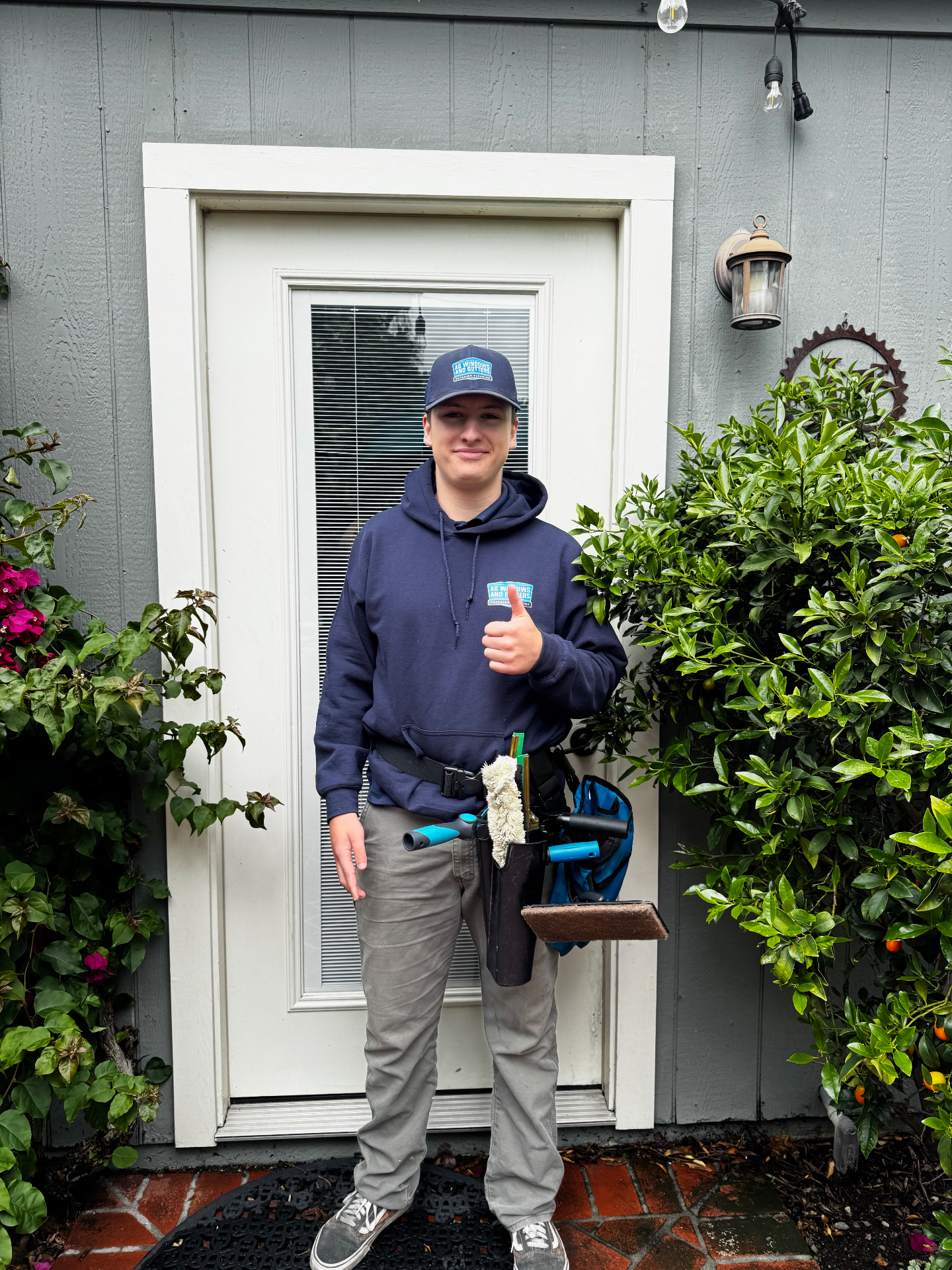 Adrian Gaffney in front of the AG Windows and Gutters truck