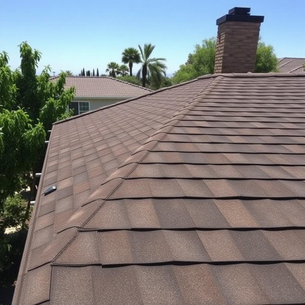 Roof washing service on a residential home